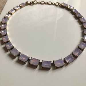 J Crew iridescent pink stone necklace